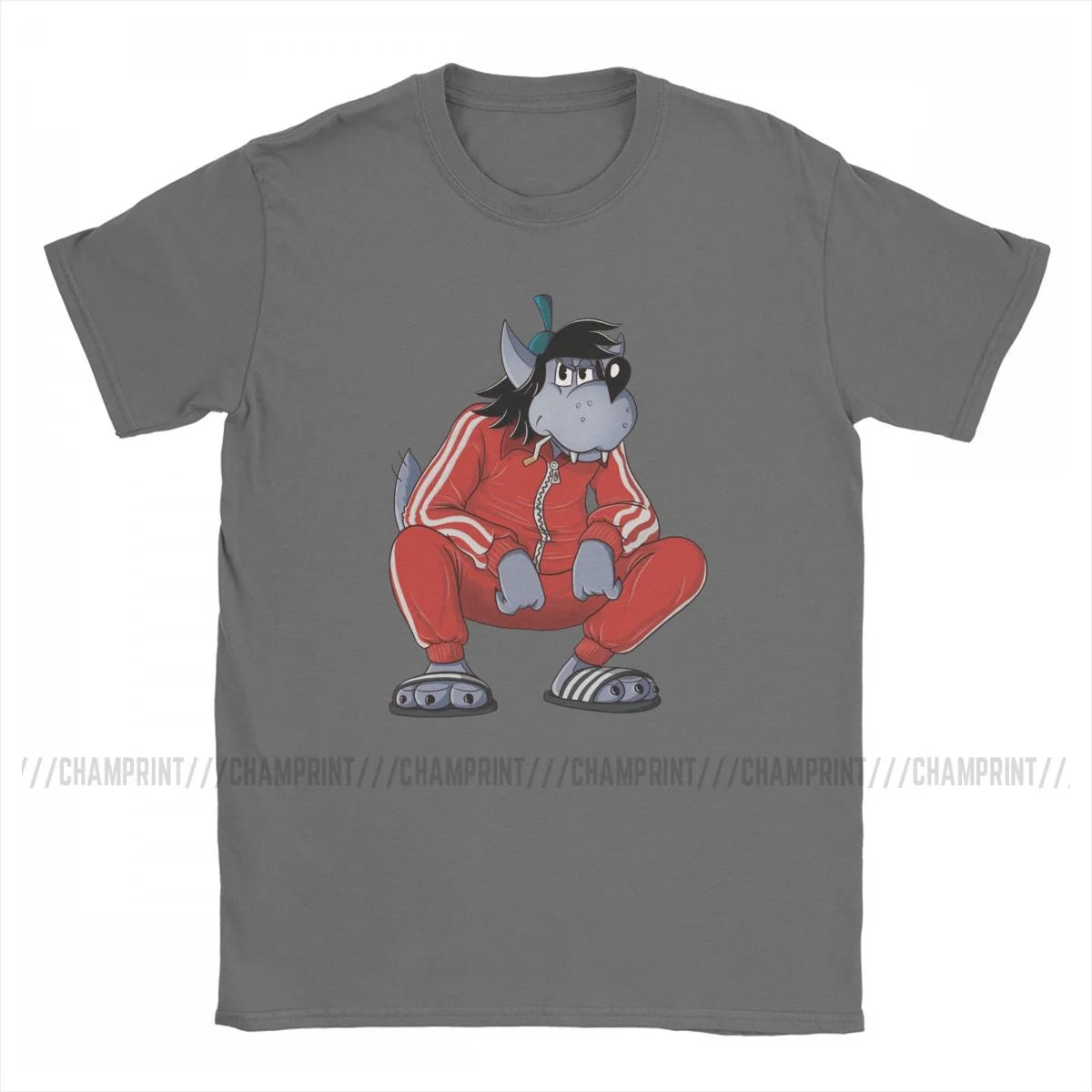 Vintage Nu Pogodi Tracksuit Squat Wolf T-Shirts Men Round Neck Pure