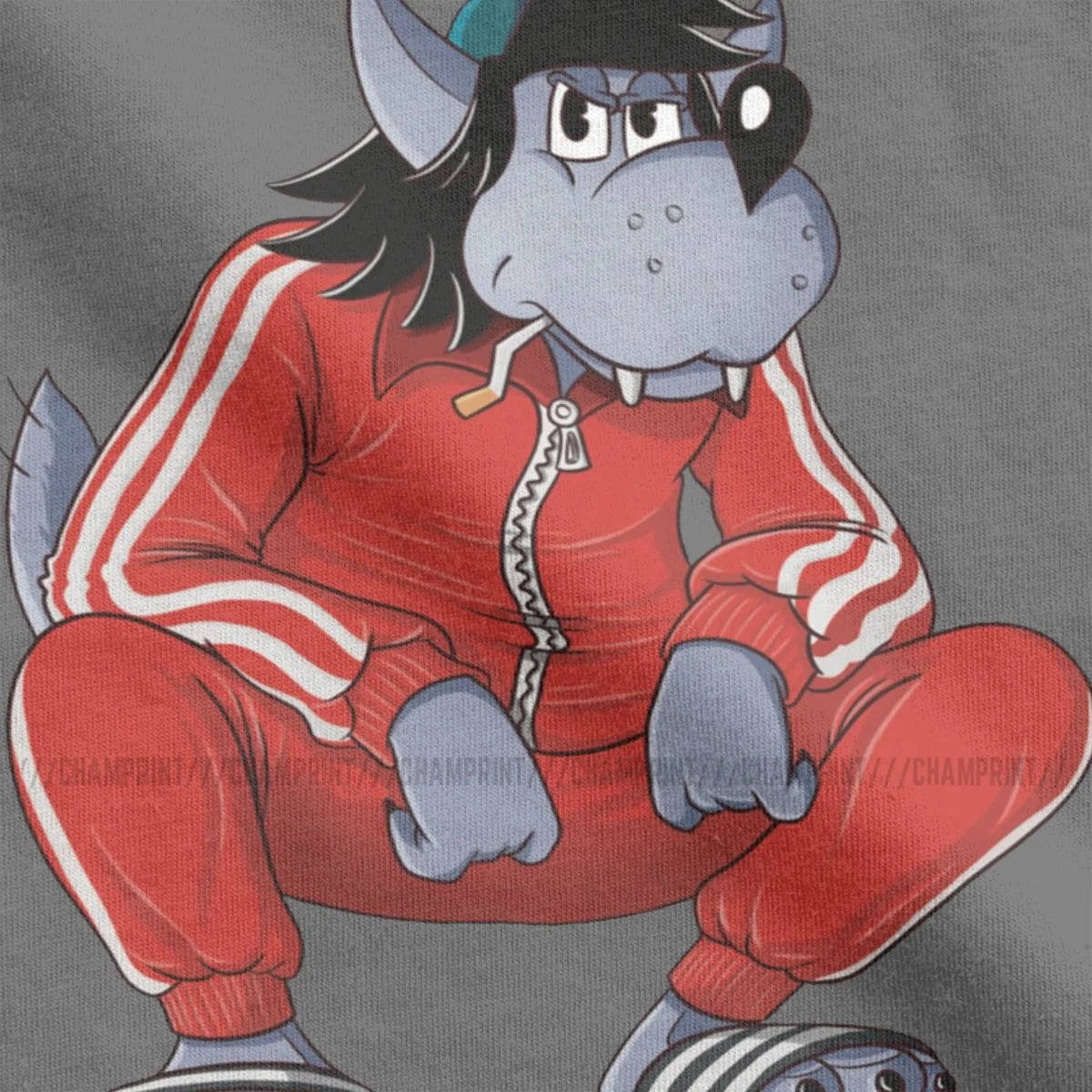 Vintage Nu Pogodi Tracksuit Squat Wolf T-Shirts Men Round Neck Pure