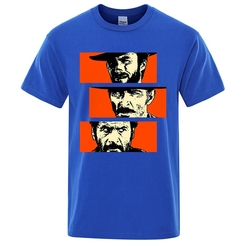 The Good the Bad and Ugly Blondie Angel Eyes Tuco Cowboy T Shirt  Men