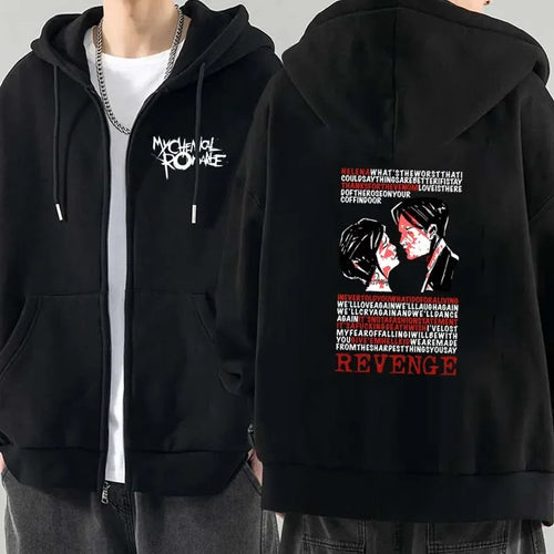 Men Fashion Hoodies Jacket Coats My Chemical Romance Mcr Dead Zipper