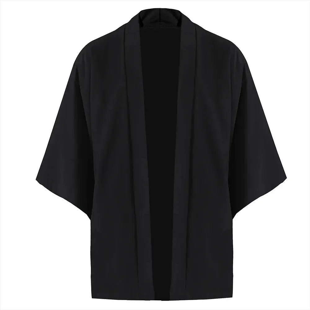 Men's Japanese Kimono Shirts Casual Open Stitch Lightweight Yukata