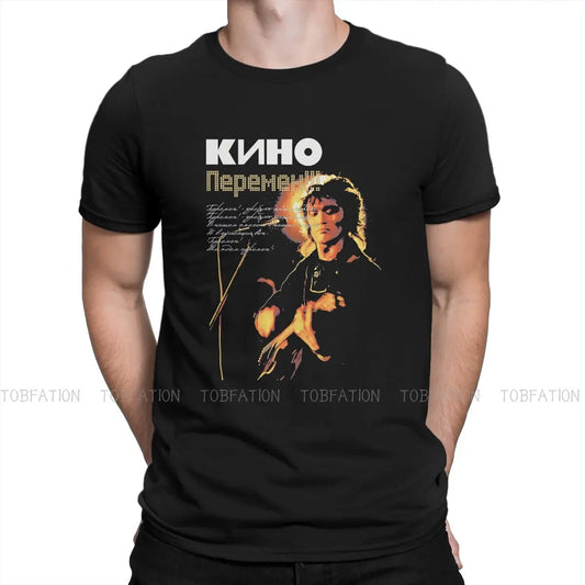 Viktor Tsoi Kino Russian Singer Crewneck TShirts Cool Man Clssic