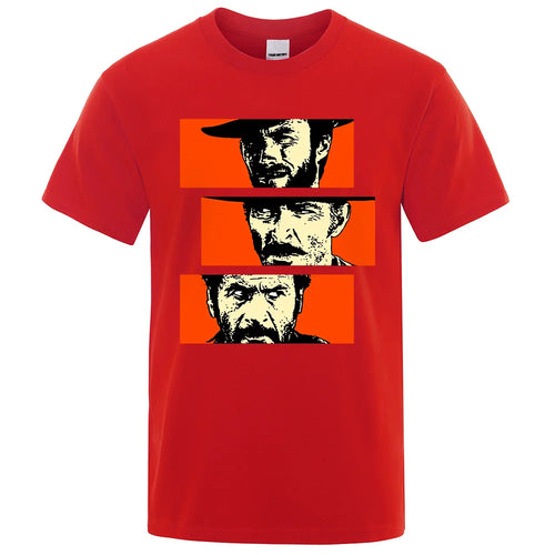 The Good the Bad and Ugly Blondie Angel Eyes Tuco Cowboy T Shirt  Men