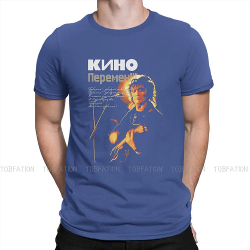 Viktor Tsoi Kino Russian Singer Crewneck TShirts Cool Man Clssic