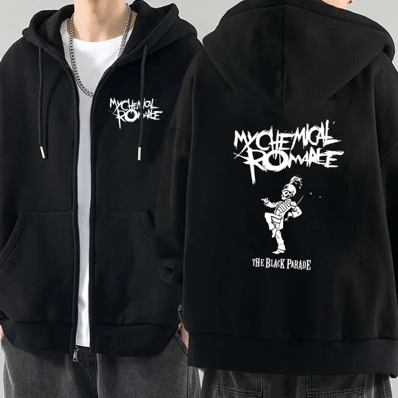 Men Fashion Hoodies Jacket Coats My Chemical Romance Mcr Dead Zipper