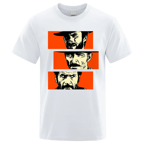 The Good the Bad and Ugly Blondie Angel Eyes Tuco Cowboy T Shirt  Men