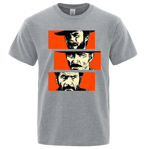 The Good the Bad and Ugly Blondie Angel Eyes Tuco Cowboy T Shirt  Men