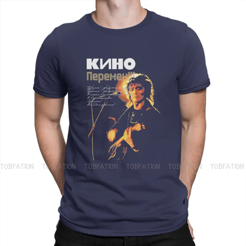 Viktor Tsoi Kino Russian Singer Crewneck TShirts Cool Man Clssic