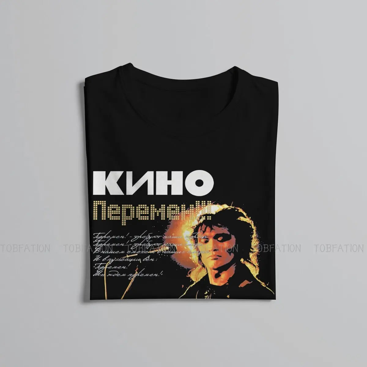 Viktor Tsoi Kino Russian Singer Crewneck TShirts Cool Man Clssic